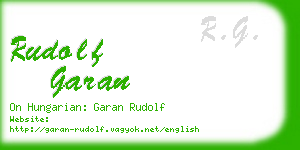 rudolf garan business card